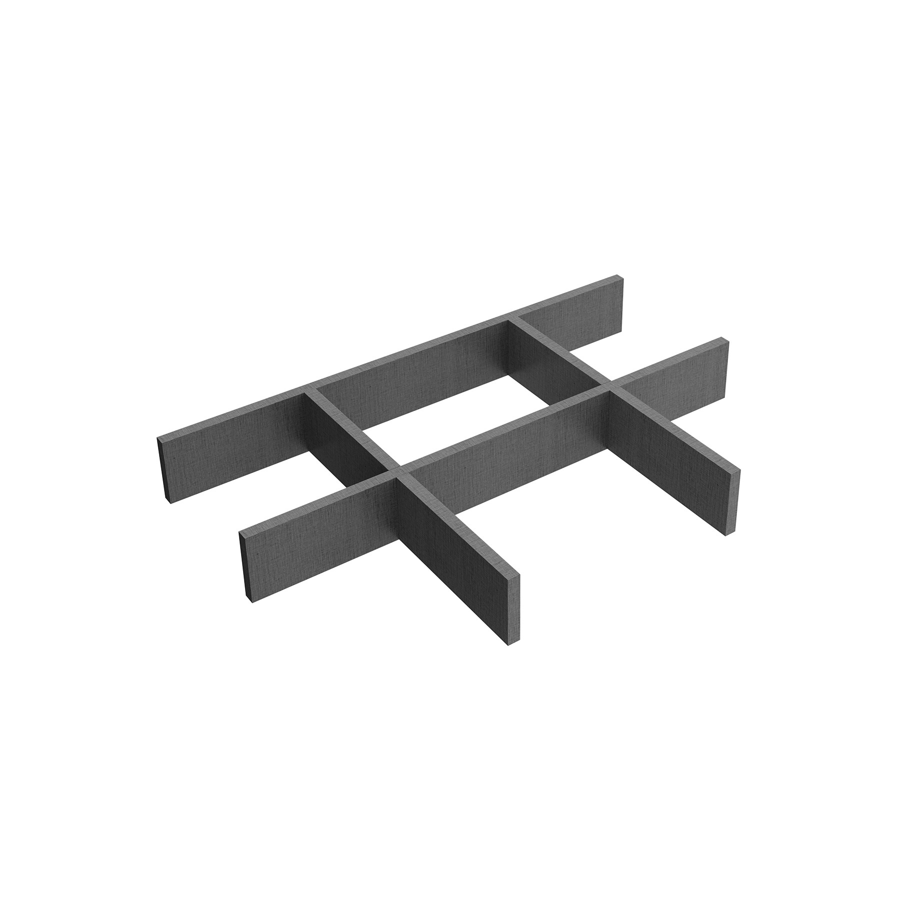 Trenneinsätz für untere Schublade S45 900 KOHLENSCHWARZ-TX 824 x 80 x 324 mm
