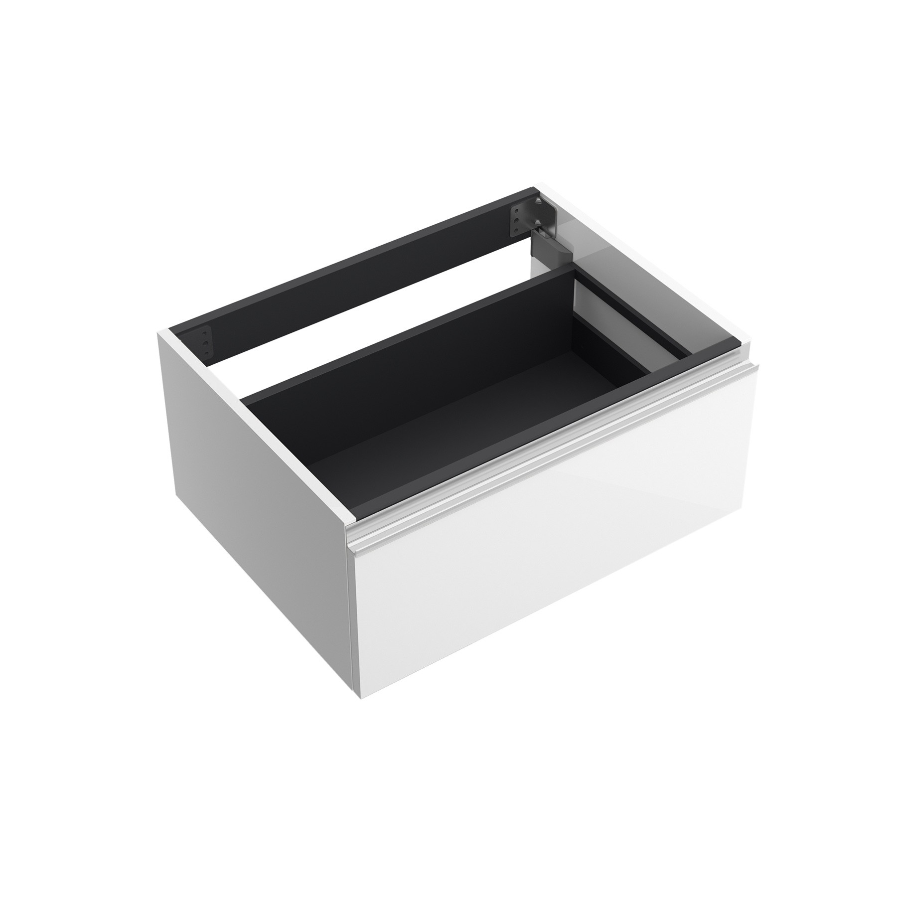 Schrankelement SPIRIT 600 1 Metallschublade  WEIß GLÄNZEND 598 x 270 x 450 mm
