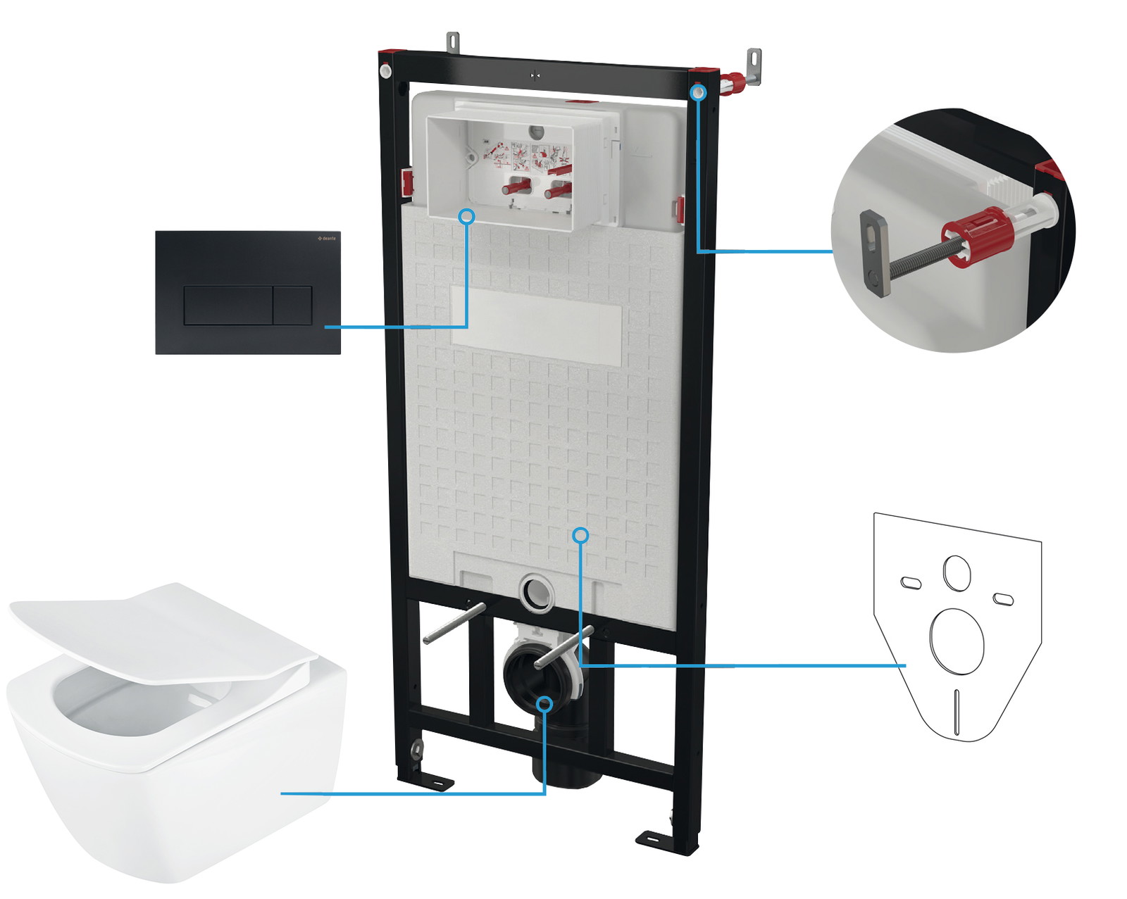 Blur - W-Set, Unterputz-, 6 in 1