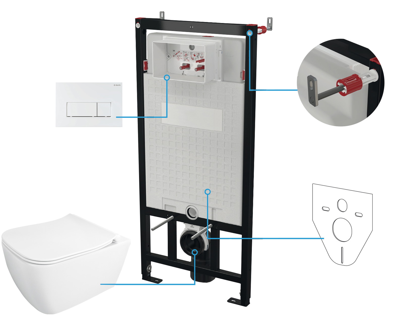 Hiacynt New - W-Set, Unterputz-, 6 in 1