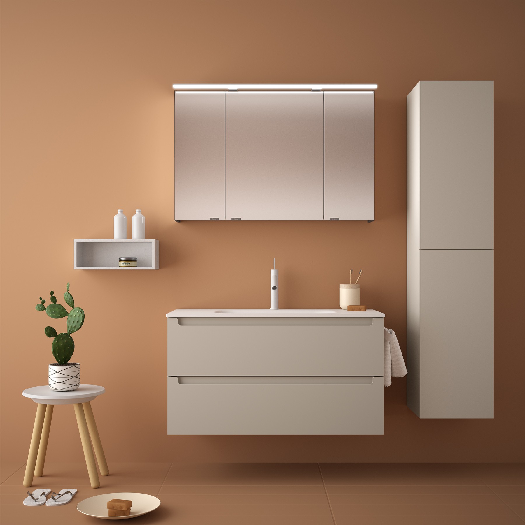 Schrank MONTERREY 1000 2 Metallauszug MACCHIATTO 997 x 540 x 450 mm
