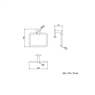 Bidet-Handtuchring SIL
