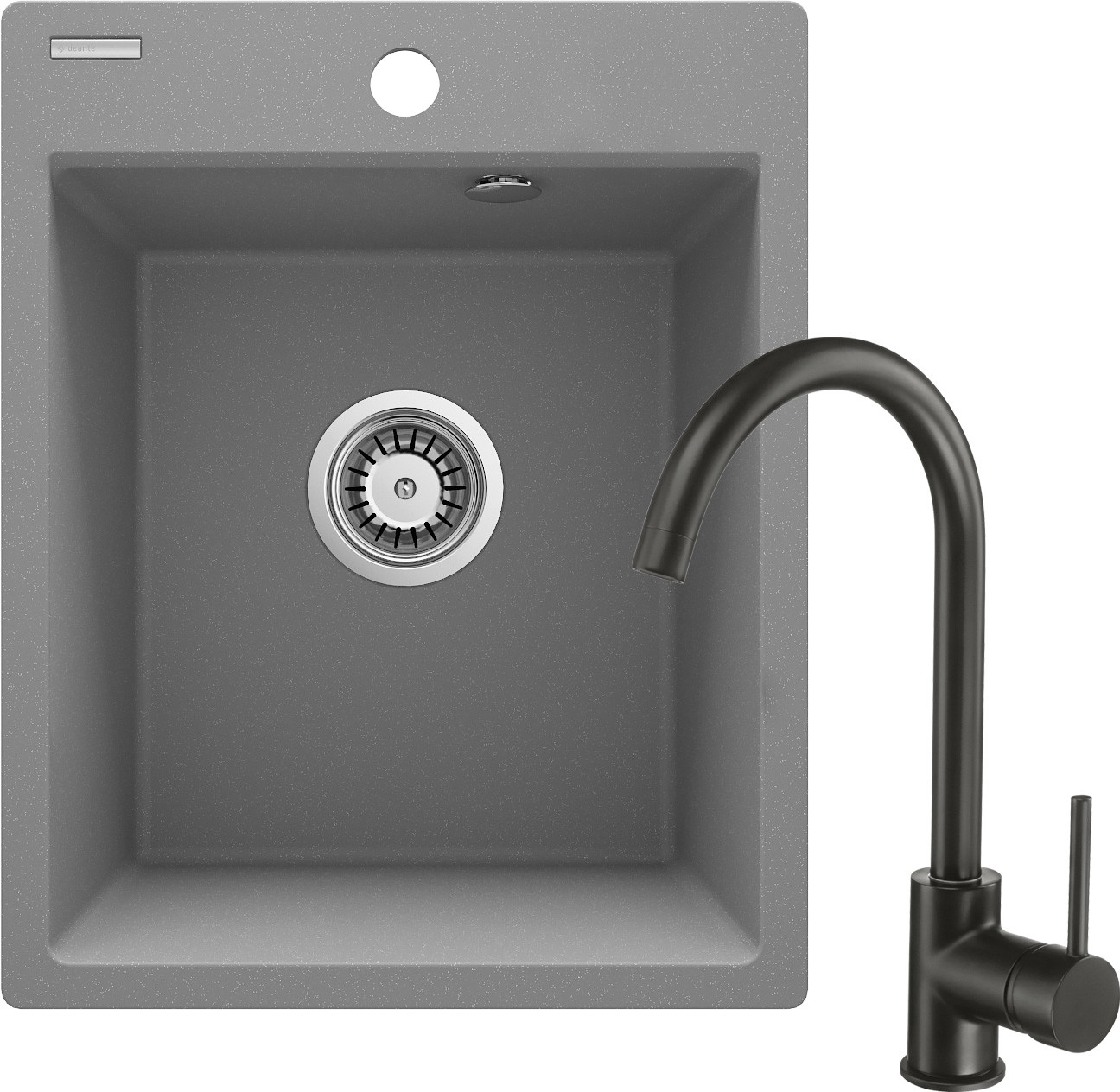 Corio - Granitspülbecken mit Armatur, 1-Becken