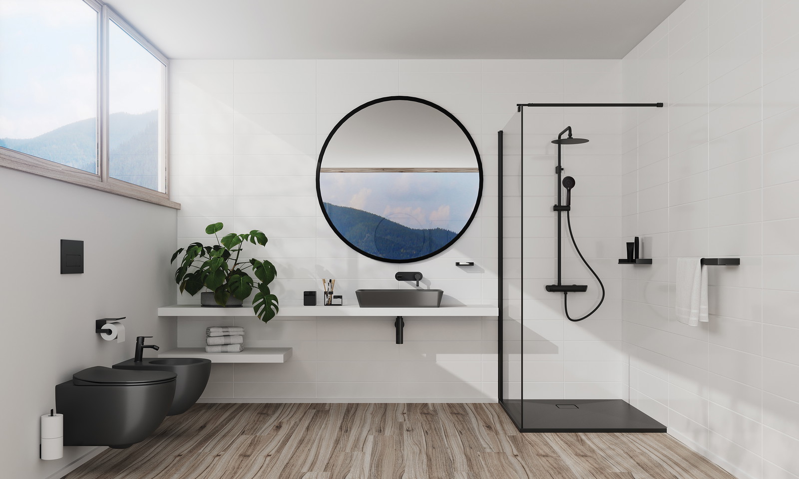 Mokko - Toilettenpapierhalter, Wand- - mit Ablage