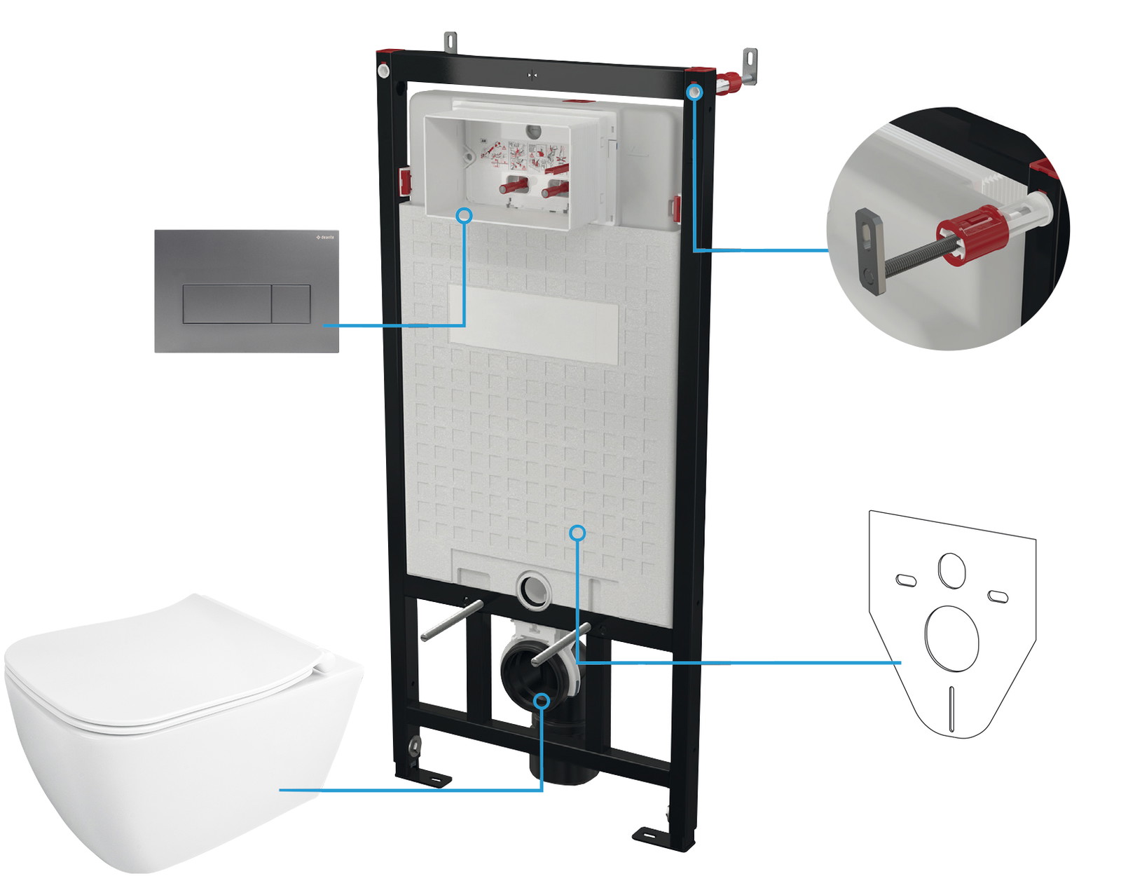 Hiacynt New - W-Set, Unterputz-, 6 in 1