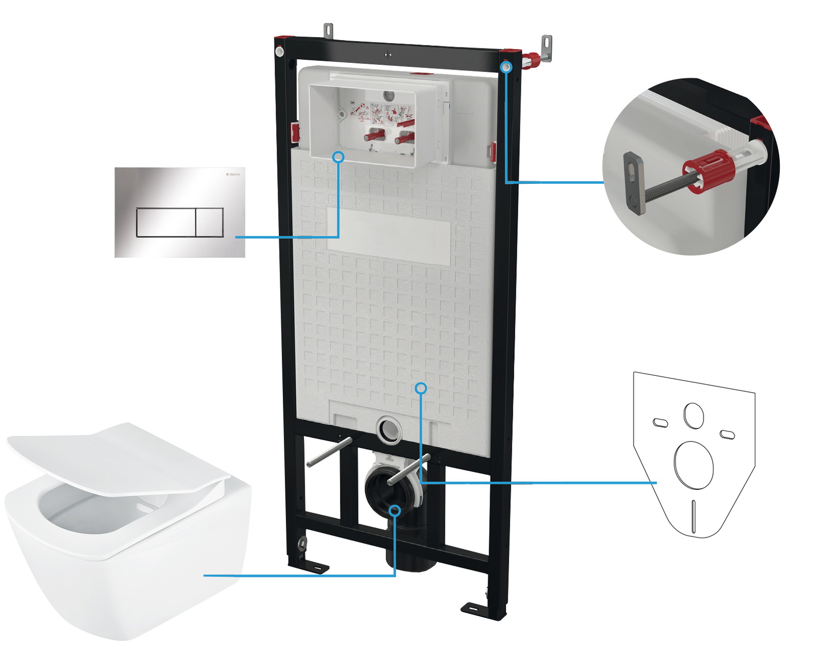 Blur - W-Set, Unterputz-, 6 in 1