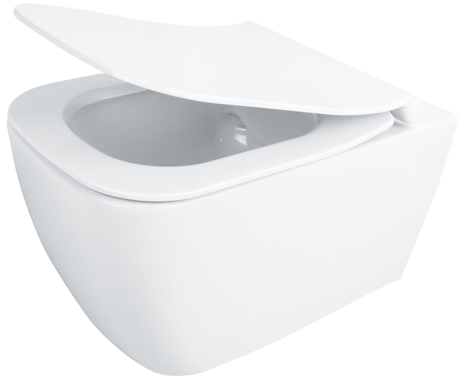 Hiacynt New - WC-Schüssel, mit Deckel, spülrandlos