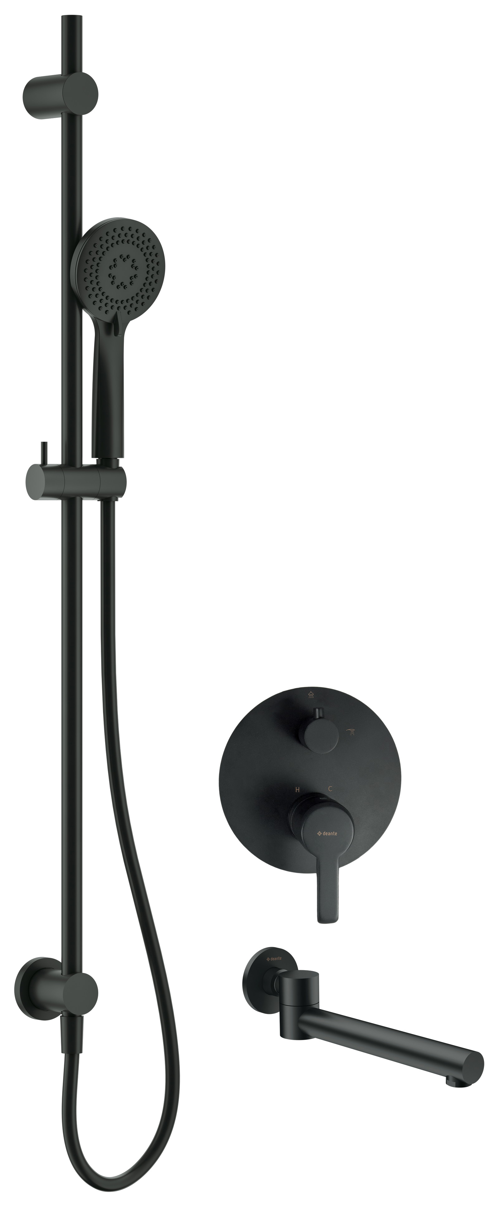 Arnika - Unterputz-Duschset, mit Badewannenauslauf