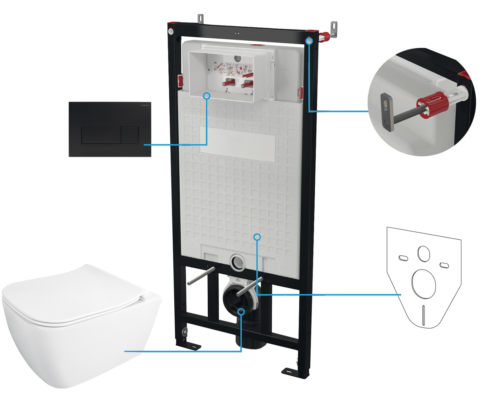 Hiacynt New - W-Set, Unterputz-, 6 in 1
