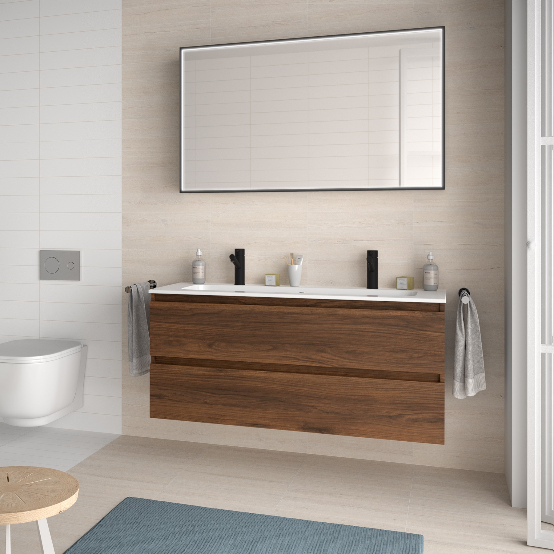 Schrank SPIRIT 1200 2 Metallauszug NUSSBAUM MAYA 1194 x 540 x 450 mm
