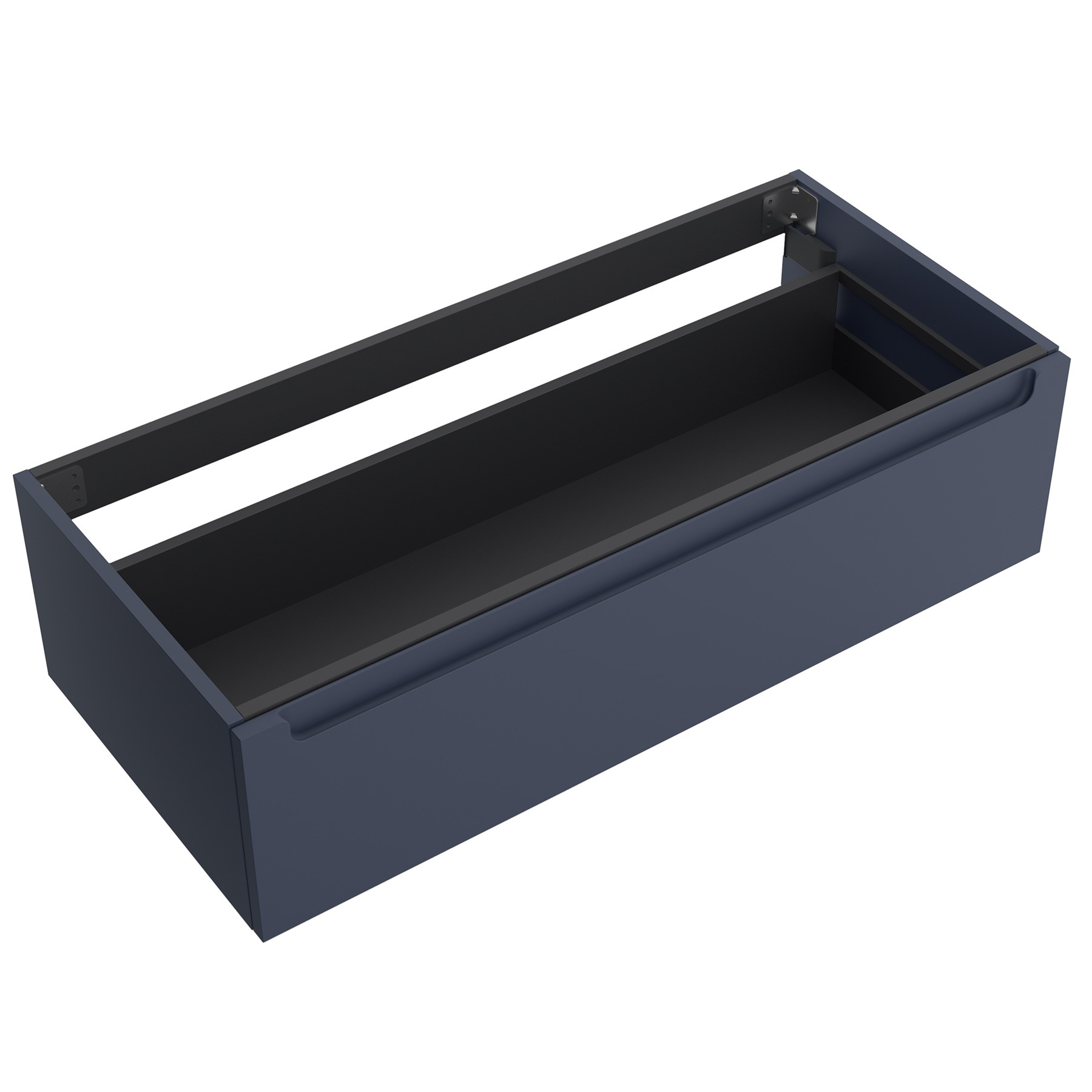 Schrankelement wandhängend MONTERREY 1000 1 Metallschublade mit Softeinzug NIGHT BLUE 997 x 270 x 450 mm