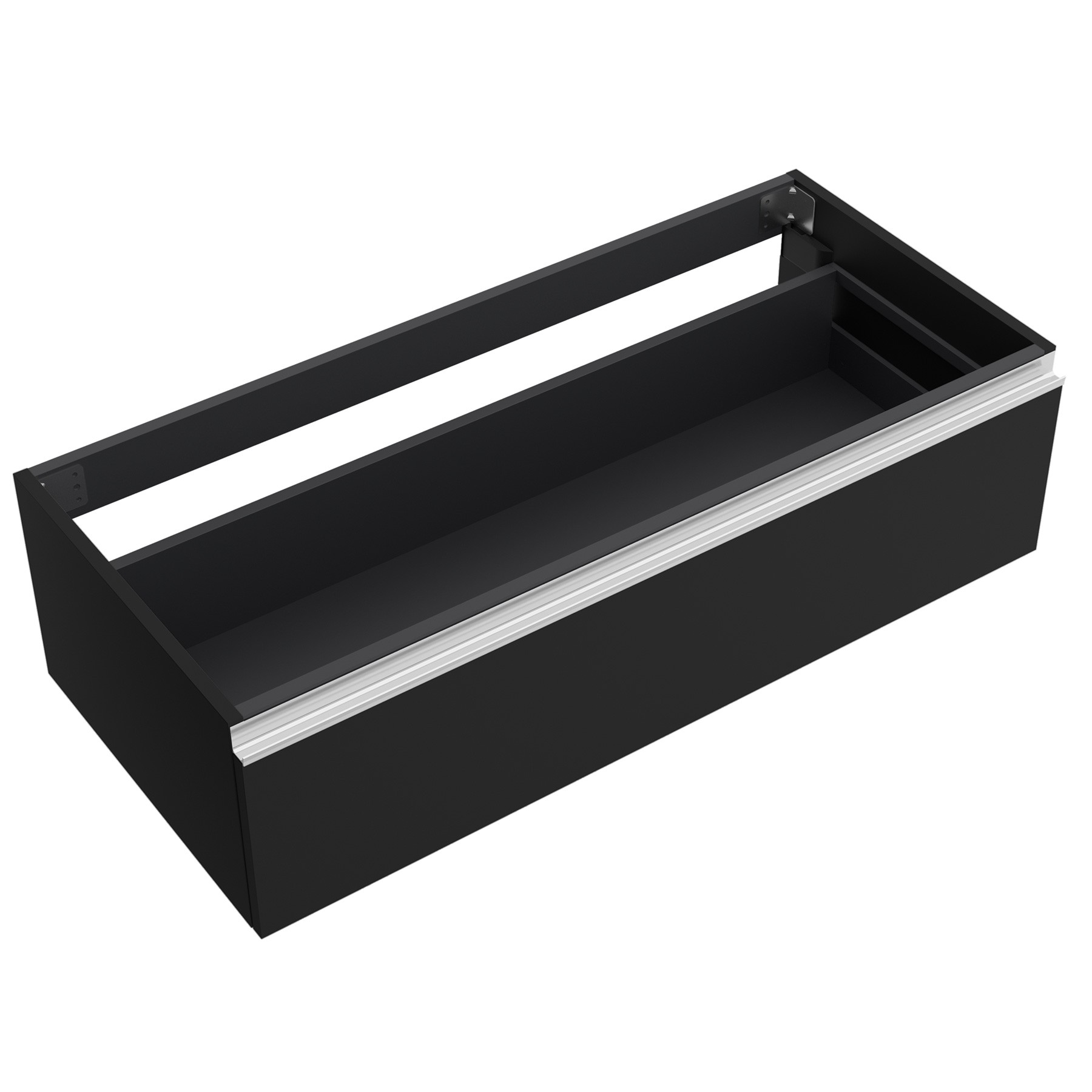 Schrankelement wandhängend SPIRIT 1000 1 Metallschublade mit Softeinzug BLACK VELVET 997 x 270 x 450 mm