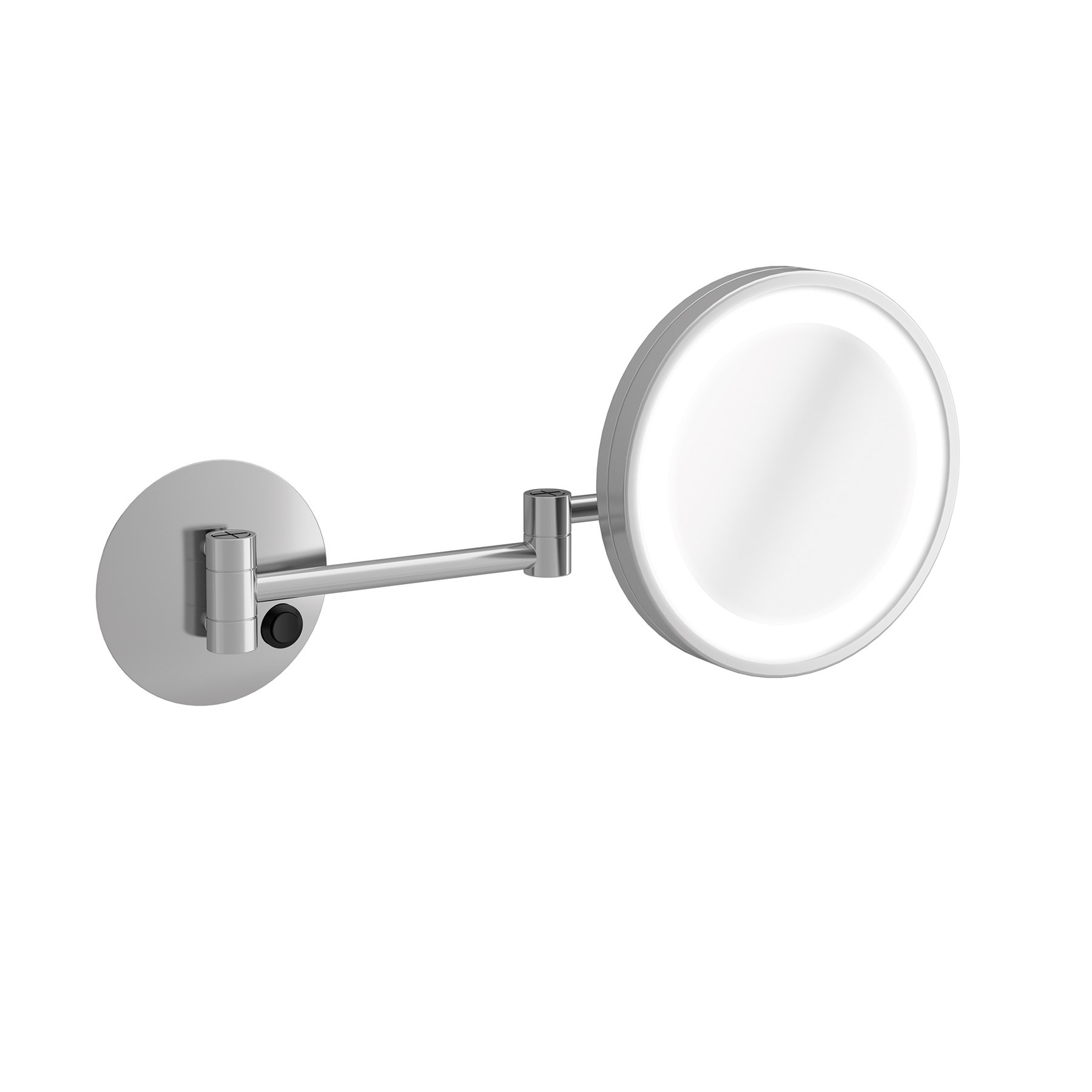 Spiegel BEAUTY Rd 3-fache Vergrösserung kompl. Klappbar Led-Leuchte Kalteslicht