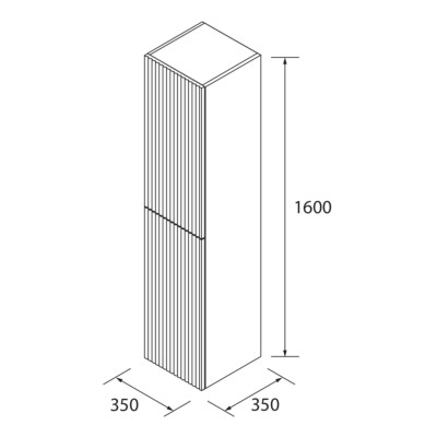 Hochschrank BIBA 2 Türen WHITE COTTON