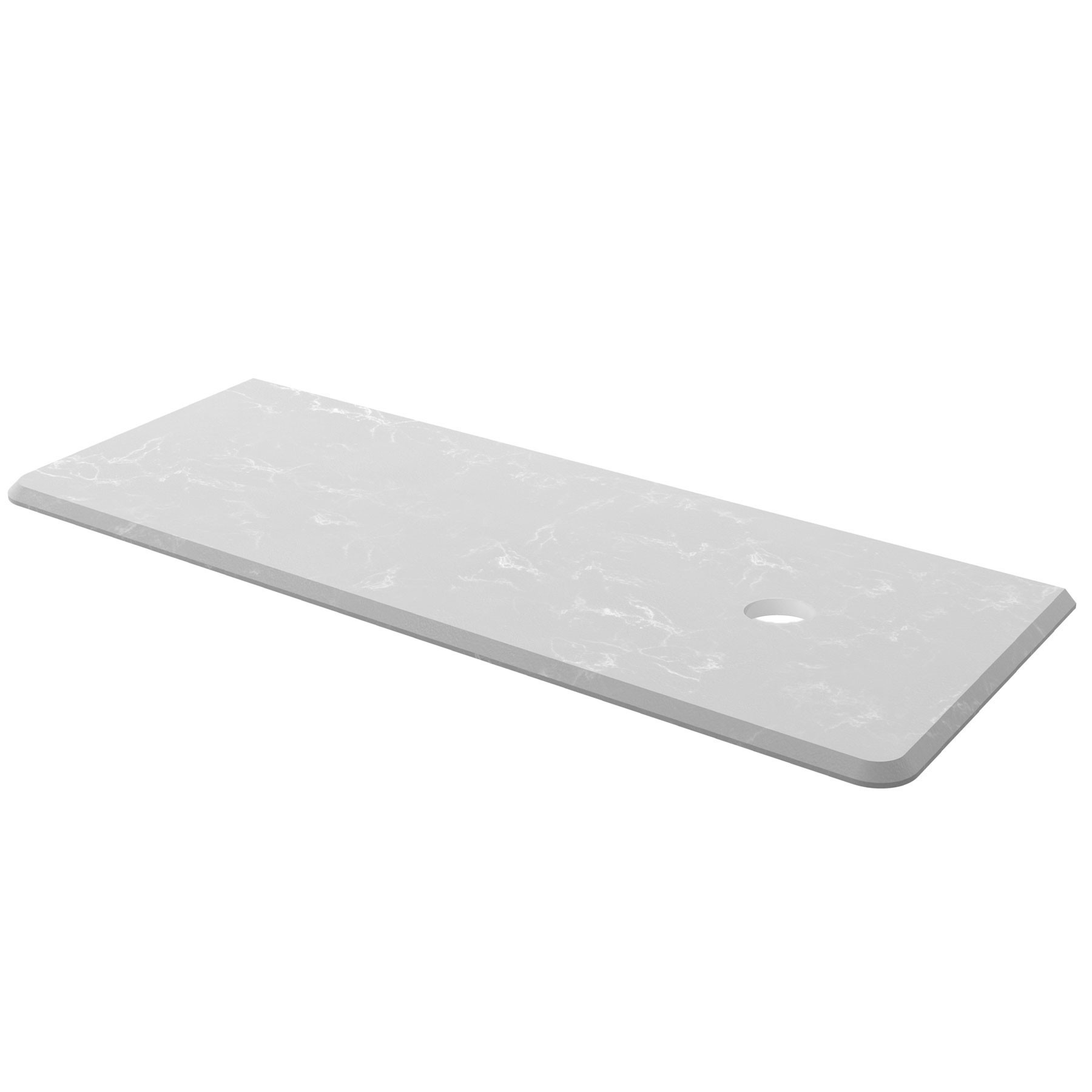Waschtisch-Platte UNIIQ 900 links GRAU POLAR für Aufsatzbecken 910 x 22 x 460 mm