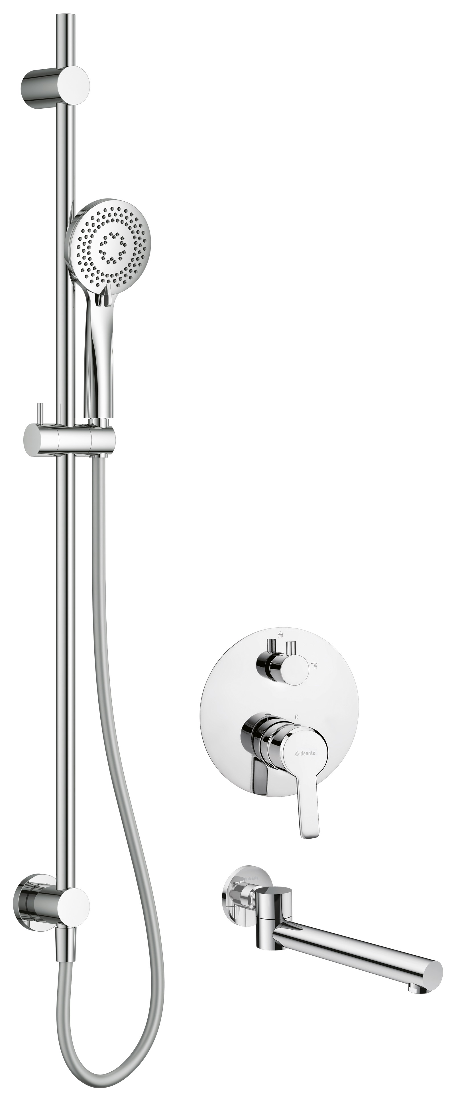 Arnika - Unterputz-Duschset, mit Badewannenauslauf