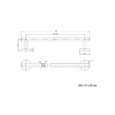 Stange 30 RHIN HOTEL 300 x 47 x 65 mm