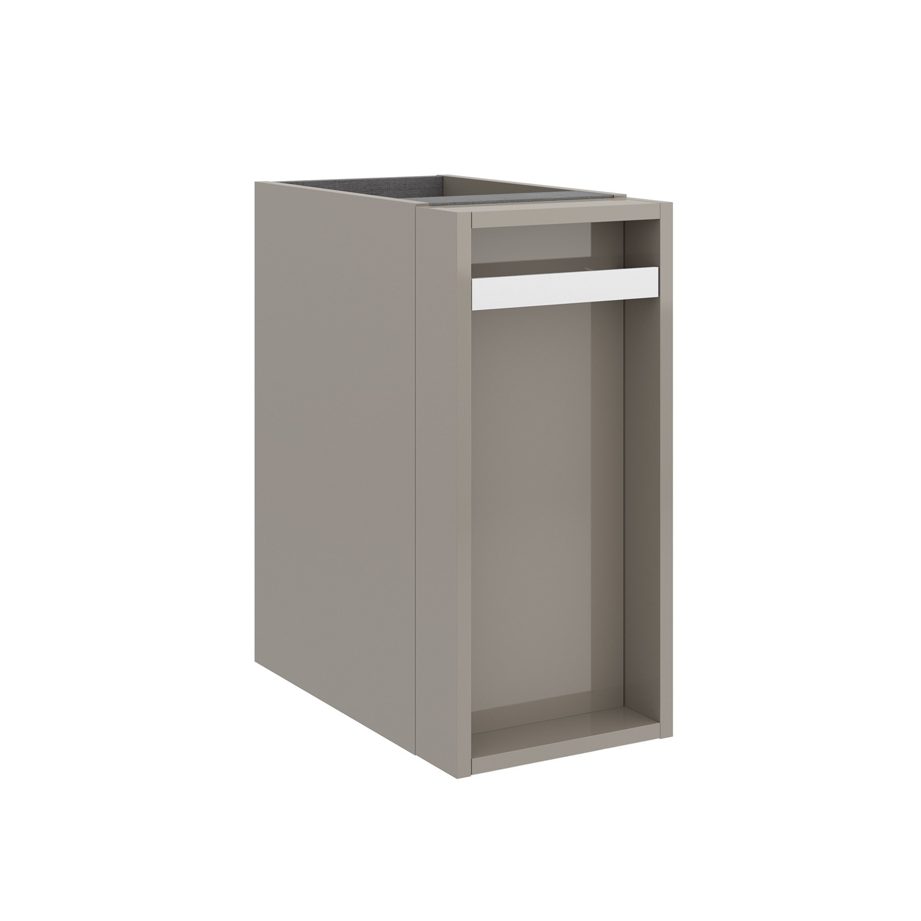Schrankeelement ALLIANCE 250 mit Handtuchalter TAUPE GLÄNZEND 250 x 540 x 450 mm