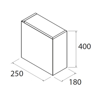 Würfelmodul MOMENT 1 Tür links/destra INTENSE 250 x 400 x 181 mm