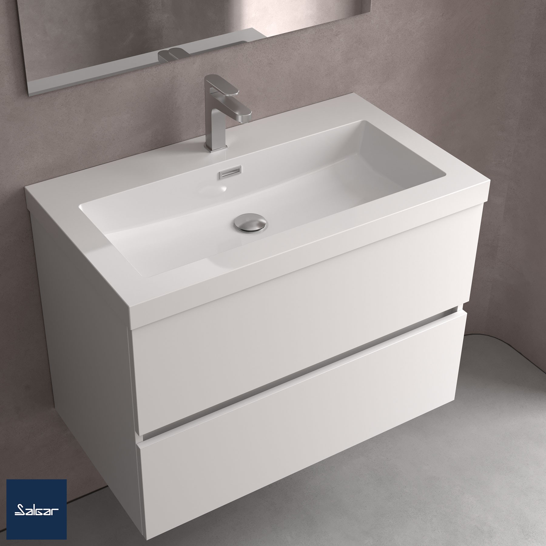 Waschtisch TOSCANA 705 MINERALGUSS WEIß 705 x 50 x 460 mm