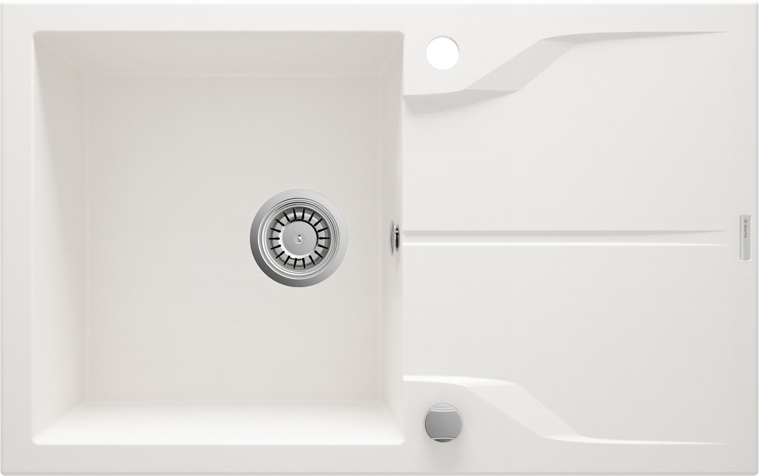 Andante - Granitspülbecken, 1-Becken mit Abtropffläche