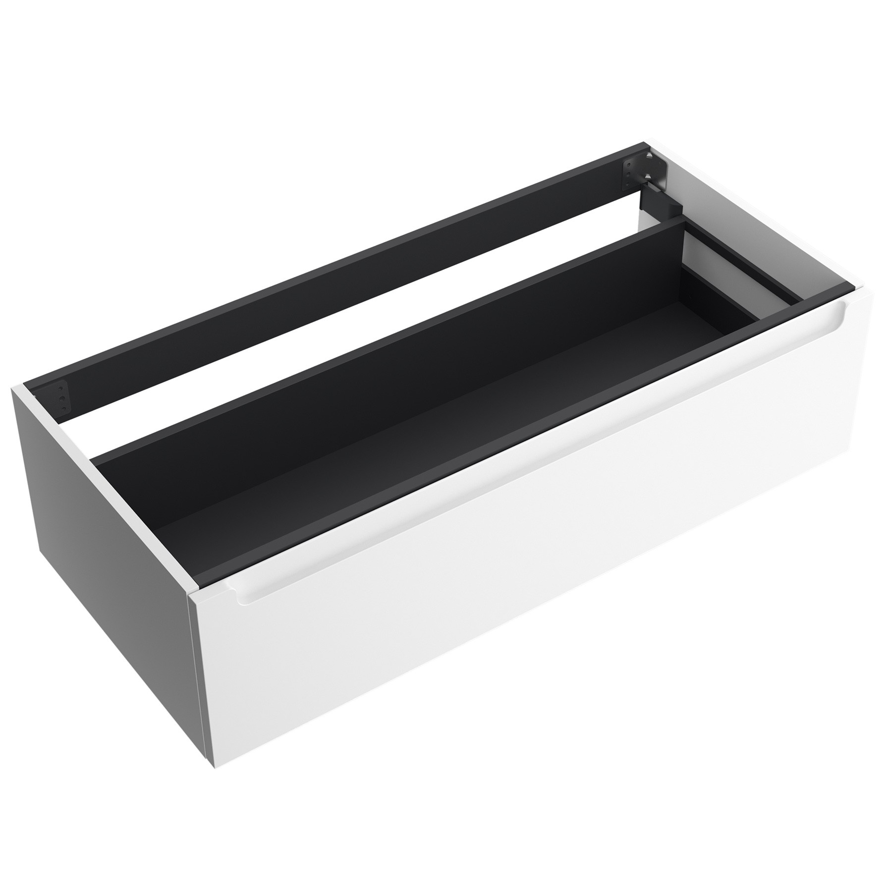 Schrankelement wandhängend MONTERREY 1000 1 Metallschublade mit Softeinzug WHITE COTTON 997 x 270 x 450 mm