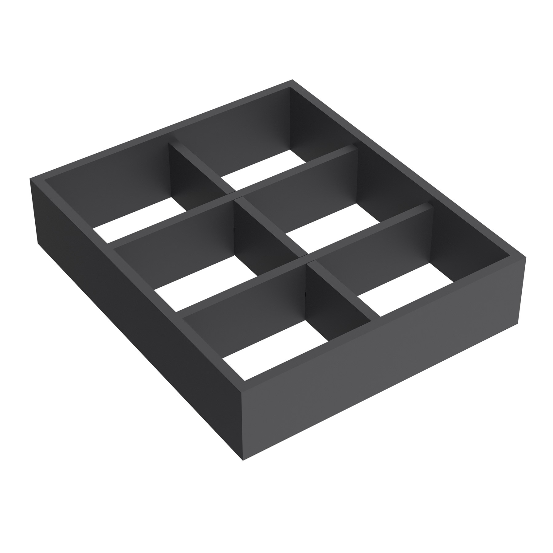 Schubladen-Organizer 6 Lücken NEGRO 273 x 332 x 70 mm