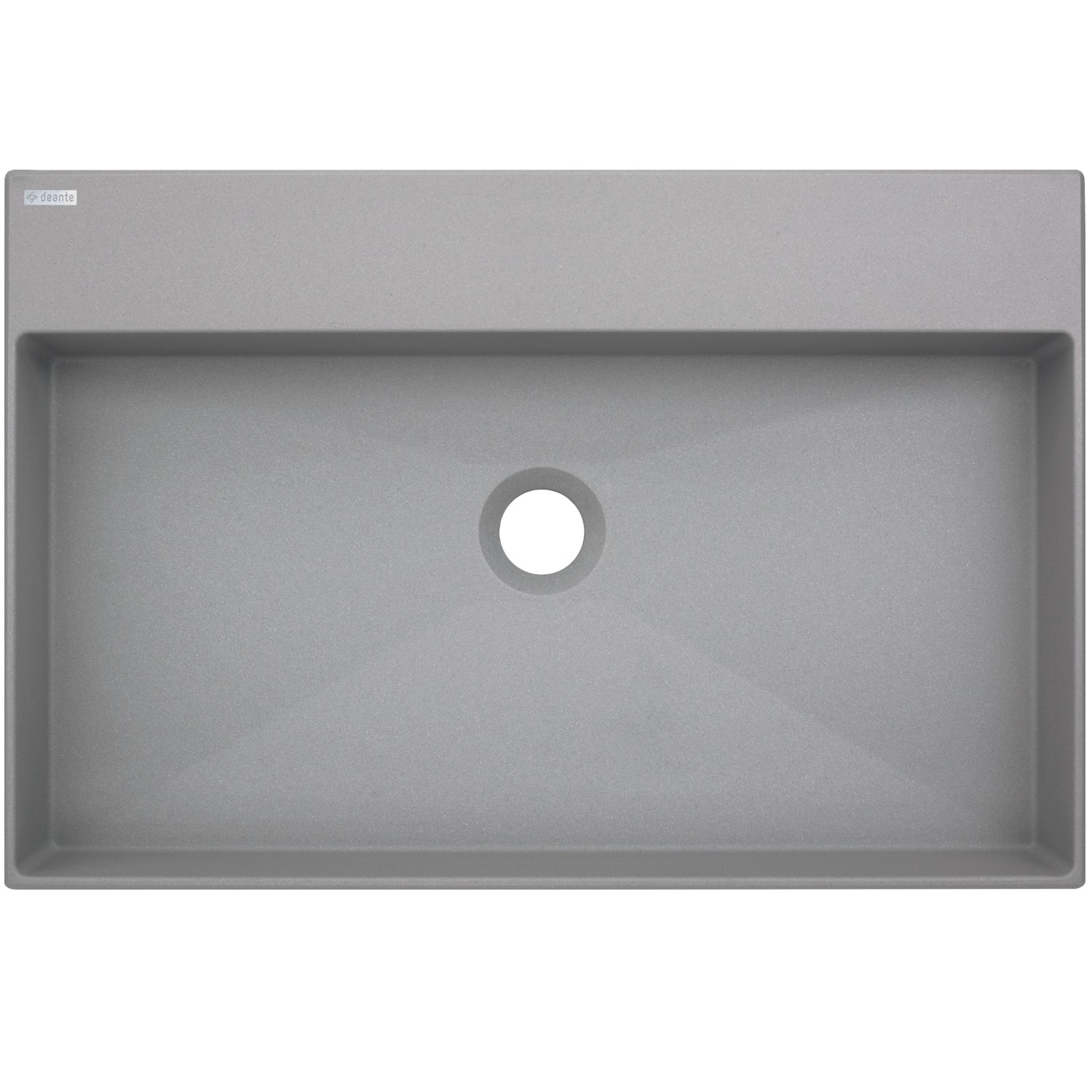 Correo - Granitwaschbecken, Aufsatz, mit Armaturenbank - 60x40 cm
