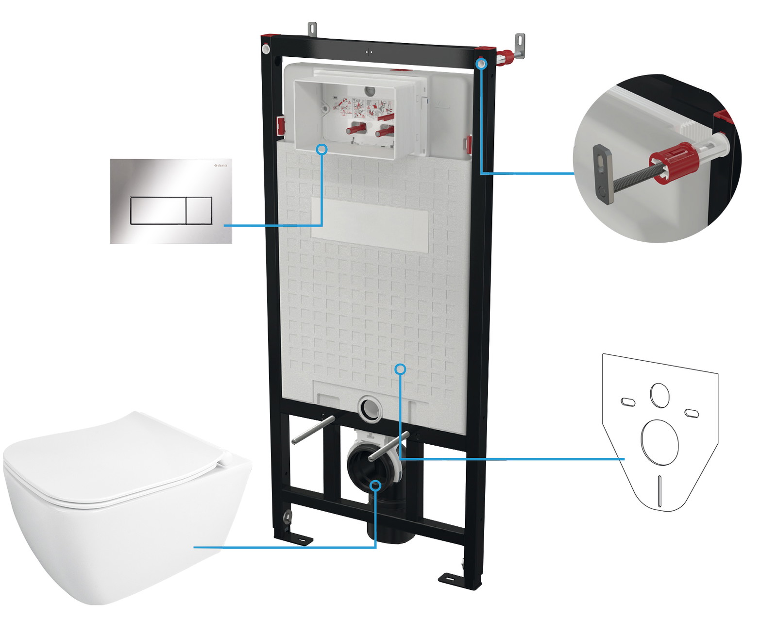 Hiacynt New - W-Set, Unterputz-, 6 in 1