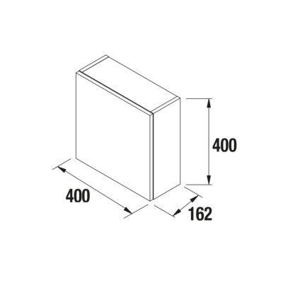 Würfelmodul ALLIANCE 400 1 Tür links/rechts KIEFER BAHÍA 400 x 400 x 162 mm