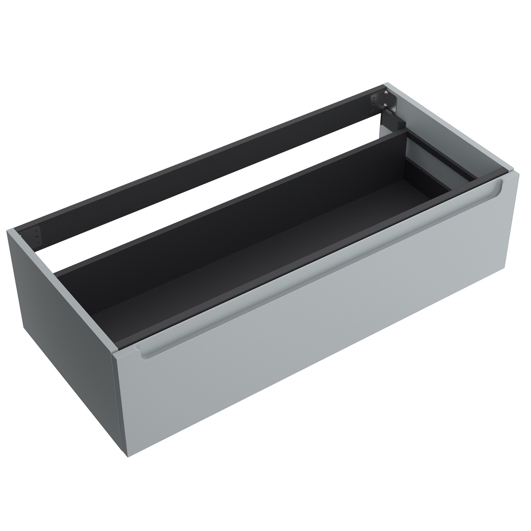 Schrankelement wandhängend MONTERREY 1000 1 Metallschublade mit Softeinzug BLUE FOG 997 x 270 x 450 mm