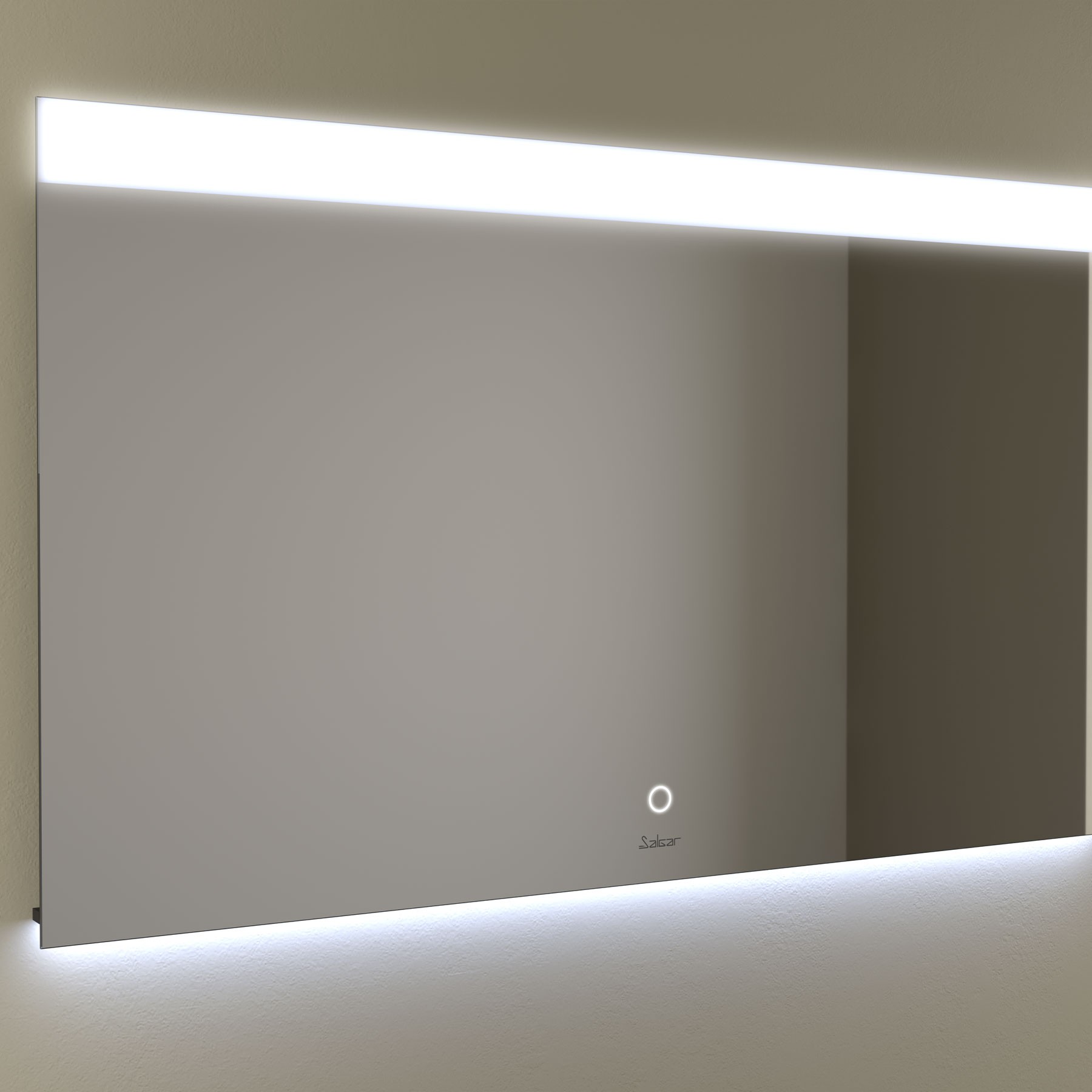 Spiegel ORLEANS 600 Horizontal Wandspiege, mit LED-leuchte (10+22 W-5700ºK) IP 44 600 x 700 mm