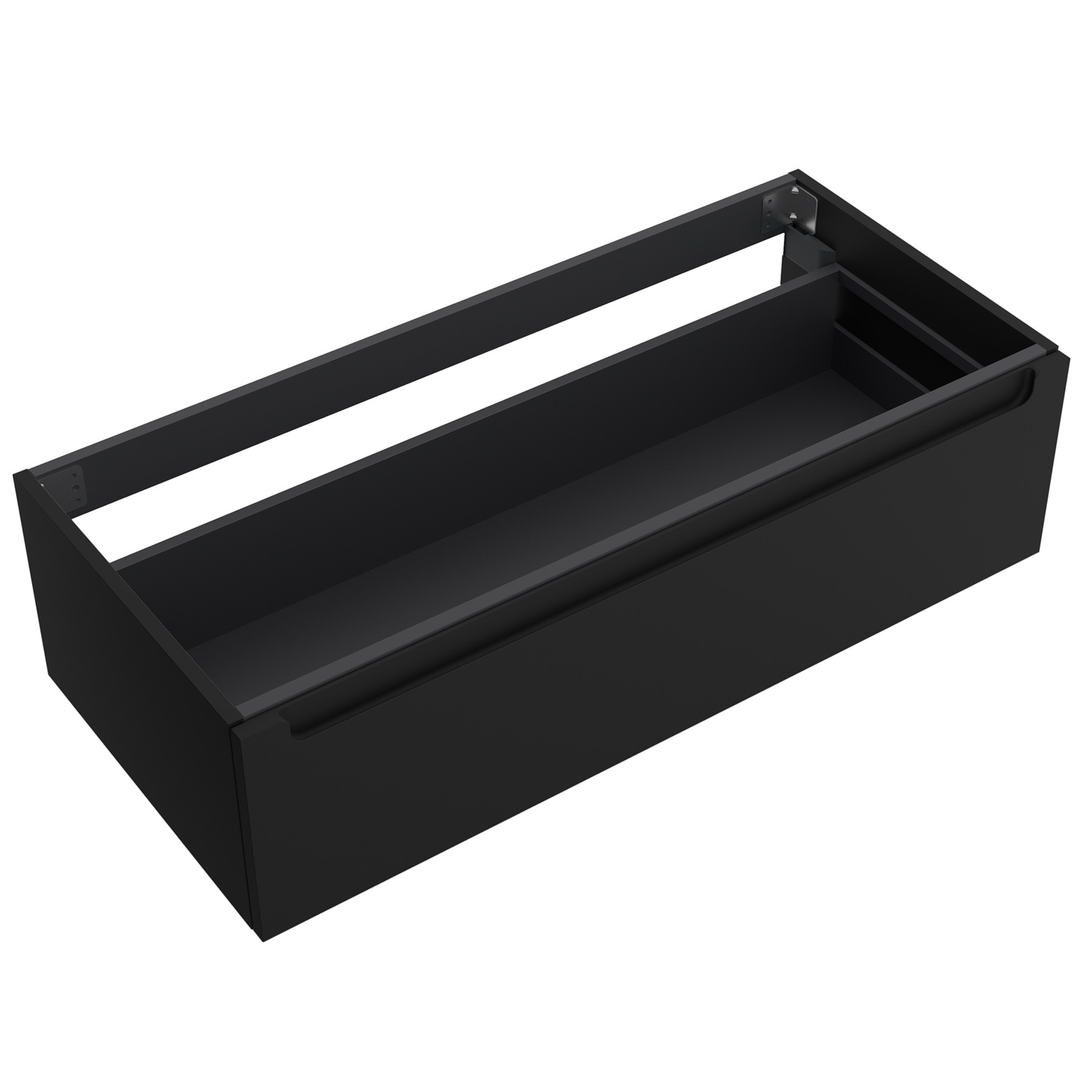 Schrankelement wandhängend MONTERREY 1000 1 Metallschublade mit Softeinzug BLACK VELVET 997 x 270 x 450 mm