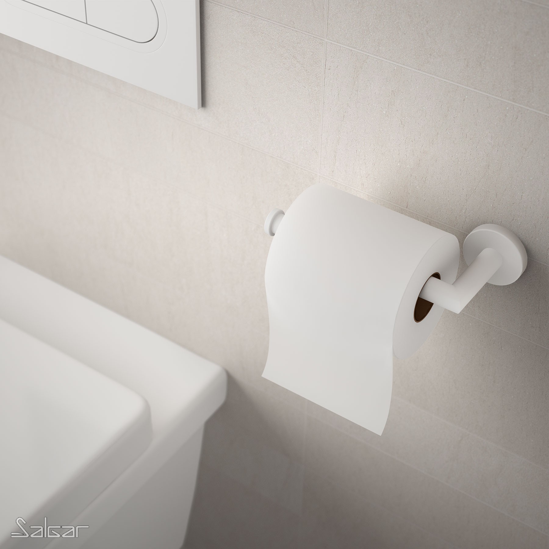 Toilettenpapierhalter ohne Deckel LISSY MATT WEIß 165 x 45 x 70 mm