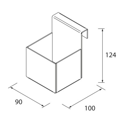Korb LLOYD für Schränke und Strukturen Lloyd MATT WEIß 90 x 124 x 100 mm