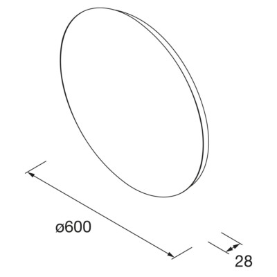 Spiegel MOON 600 Rounder Wandspiegel mit LED-leuchte (4,4 W- 4000ºK.) IP44 Ø 600 mm