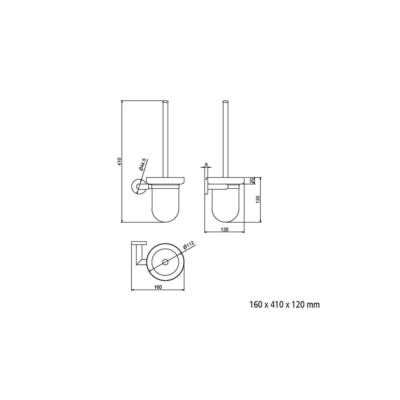 Toilettenbürstenhalter SIL CHROM