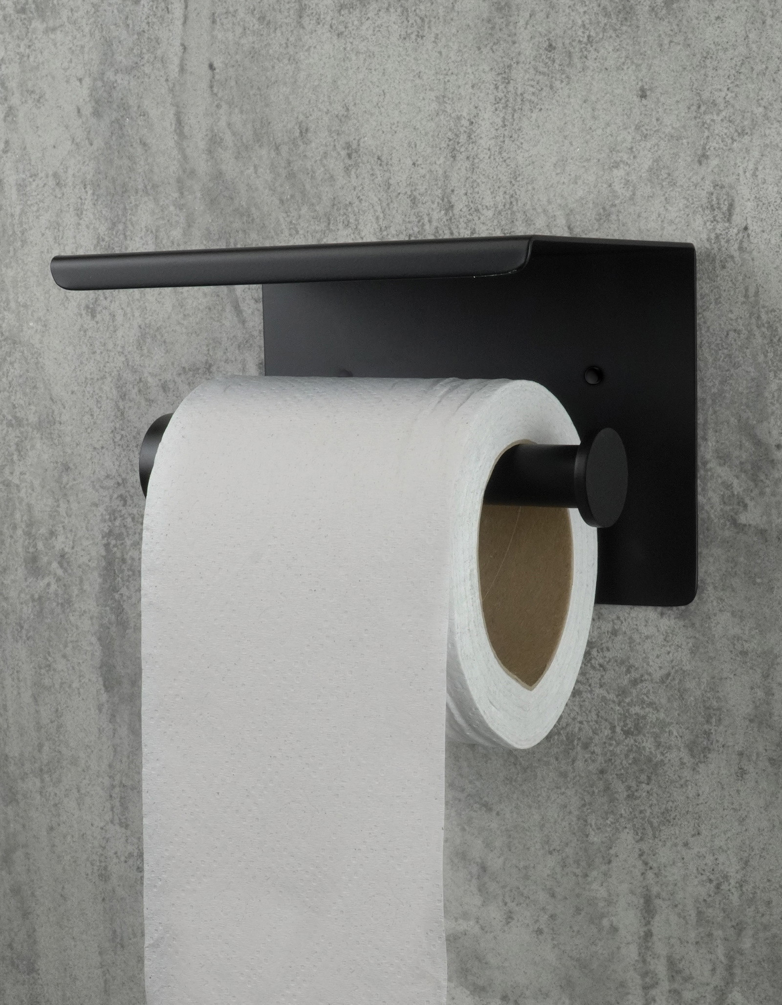 Round - Toilettenpapierhalter, Wand- - mit Ablage