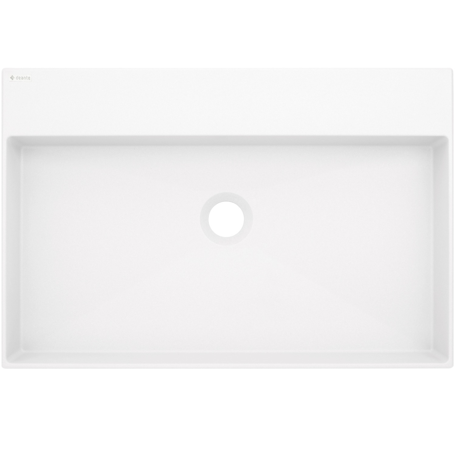 Correo - Granitwaschbecken, Aufsatz, mit Armaturenbank - 60x40 cm