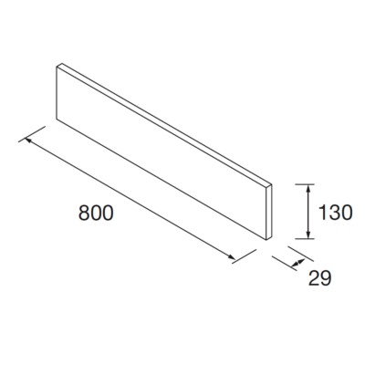 Frontseite aus Holz LLOYD NATURE 800 x 130 x 29 mm