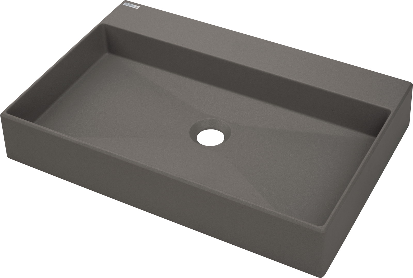 Correo - Granitwaschbecken, Aufsatz, mit Armaturenbank - 60x40 cm