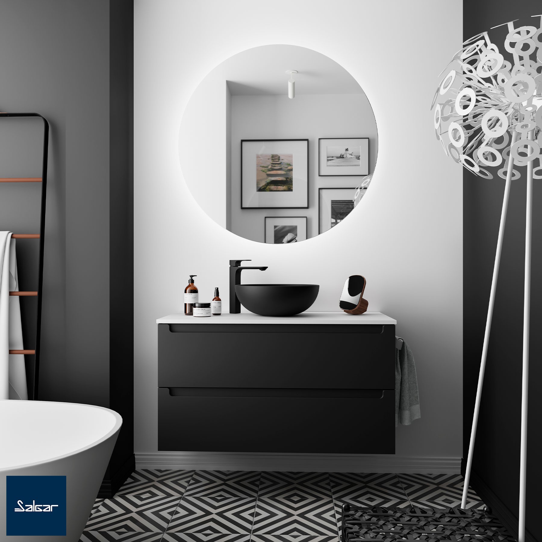 Schrank wandhängend MONTERREY 1000 2 Metallauszug BLACK VELVET 997 x 540 x 450 mm