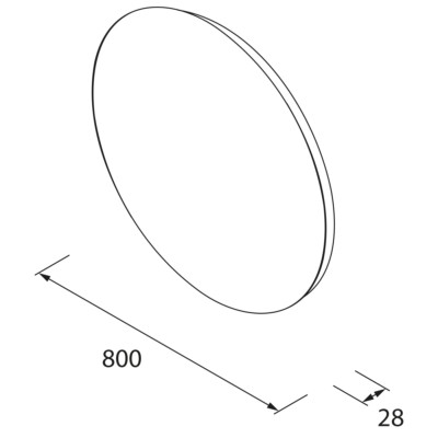 Spiegel NORA 800 kreisförmig mit Licht (13W 57000ºk) IP 44 ø800 mm