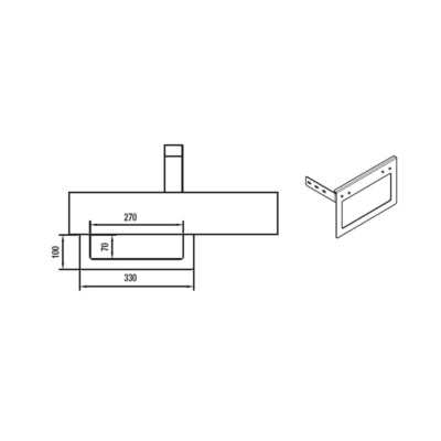 Handtuchhalter COMPAKT MATT SCHWARZ 330 x 100 mm