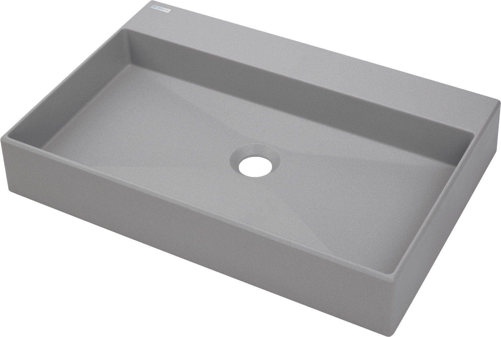 Correo - Granitwaschbecken, Aufsatz, mit Armaturenbank - 60x40 cm