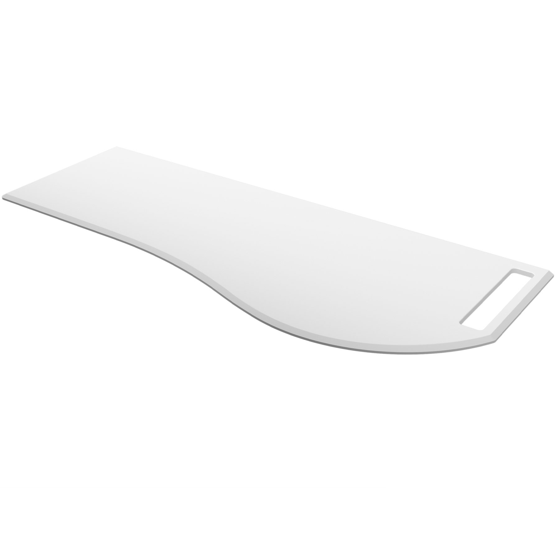 Waschtisch-Platte MAM 1200 links mit handtuchhalter SOLID SURFACE für Aufsatzbecken 1290 x 12 x 510 mm