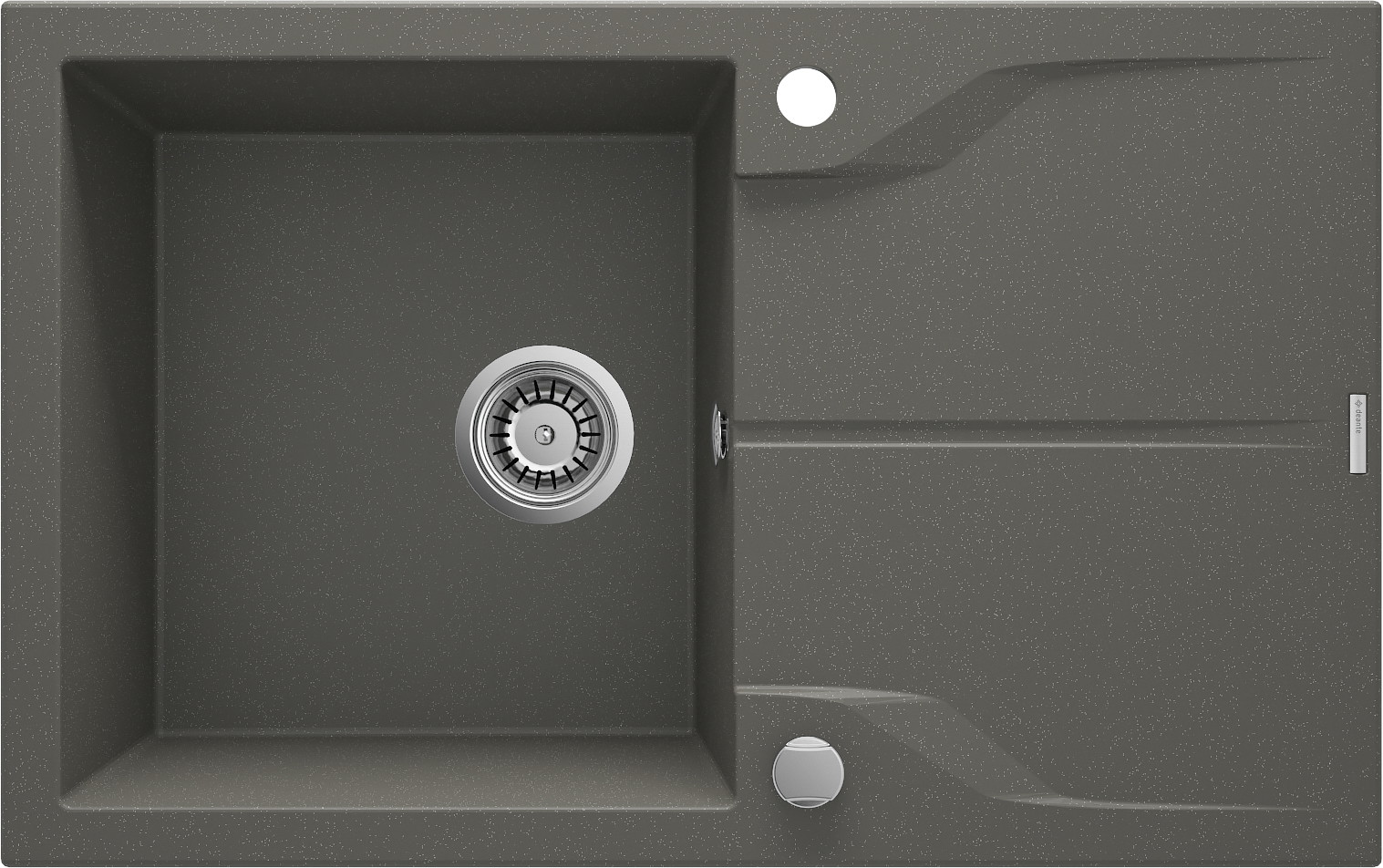 Andante - Granitspülbecken, 1-Becken mit Abtropffläche