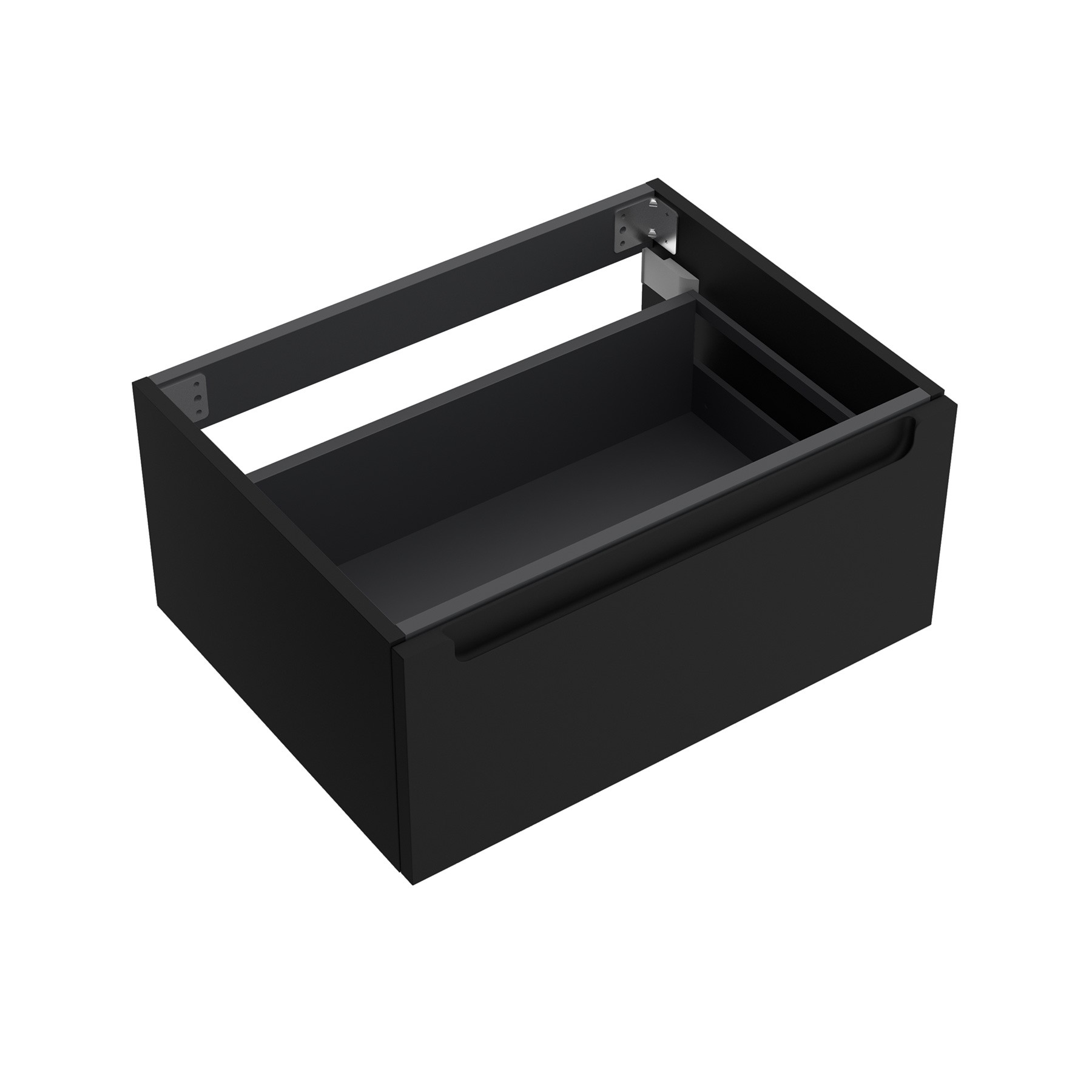 Schrankelement wandhängend MONTERREY 800 1 Metallschublade mit Softeinzug BLACK VELVET 797 x 270 x 450 mm