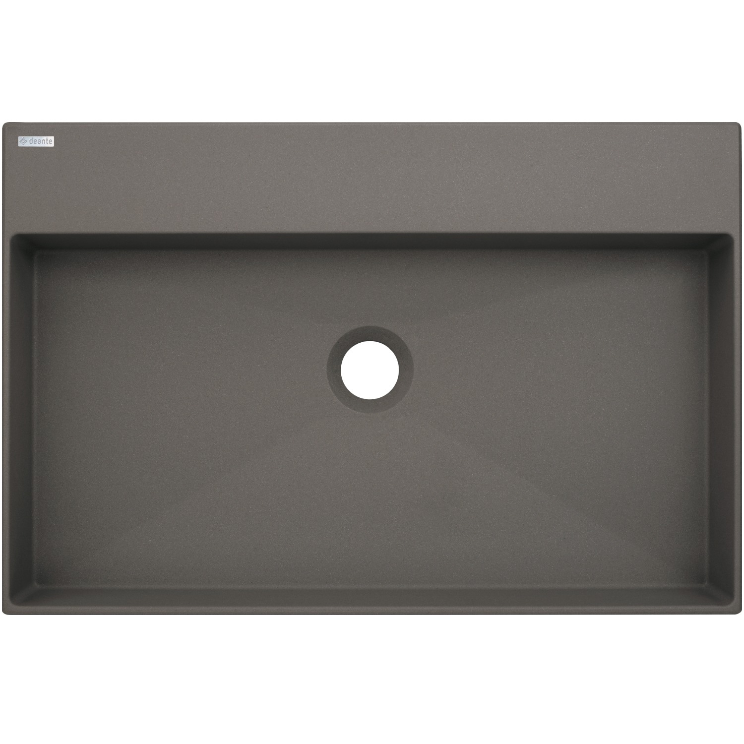 Correo - Granitwaschbecken, Aufsatz, mit Armaturenbank - 60x40 cm