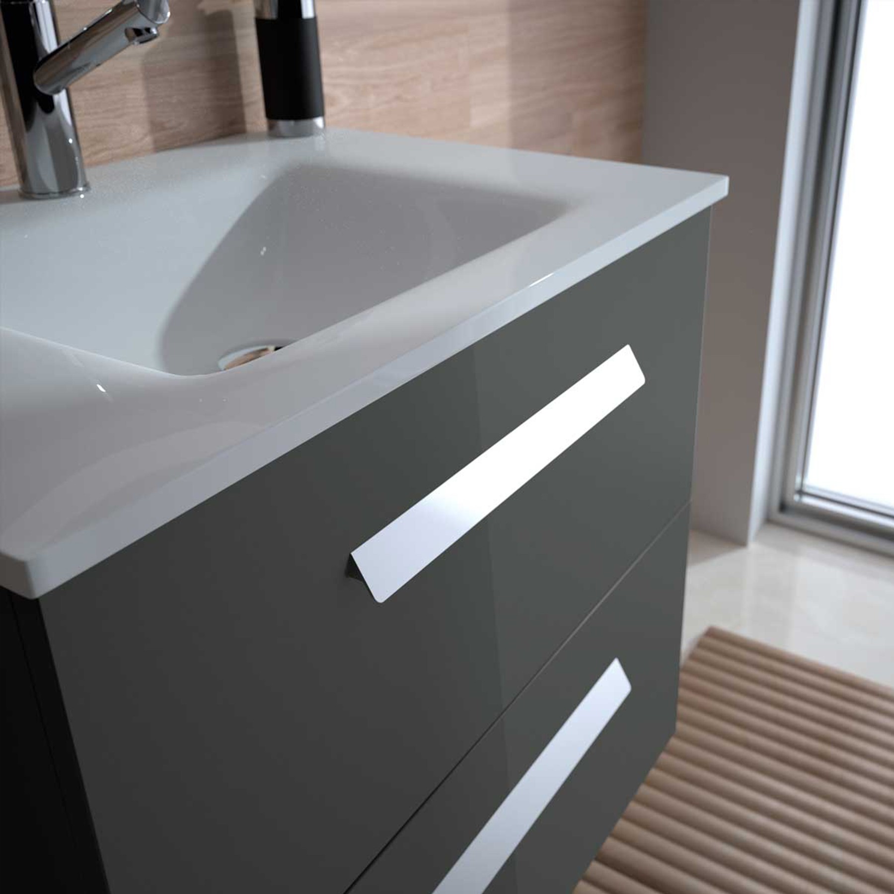 Griff PALMA 150 AUS ELOXIERTEM ALUMINIUM